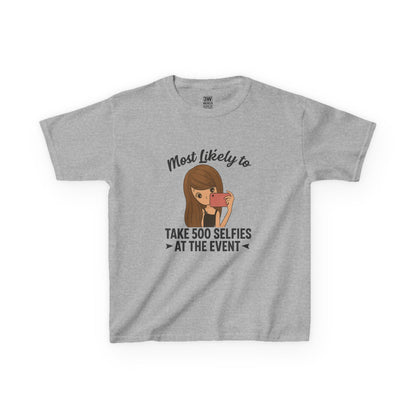 Kids Tee - Selfie Motivational Trendy Fun Design for Kids