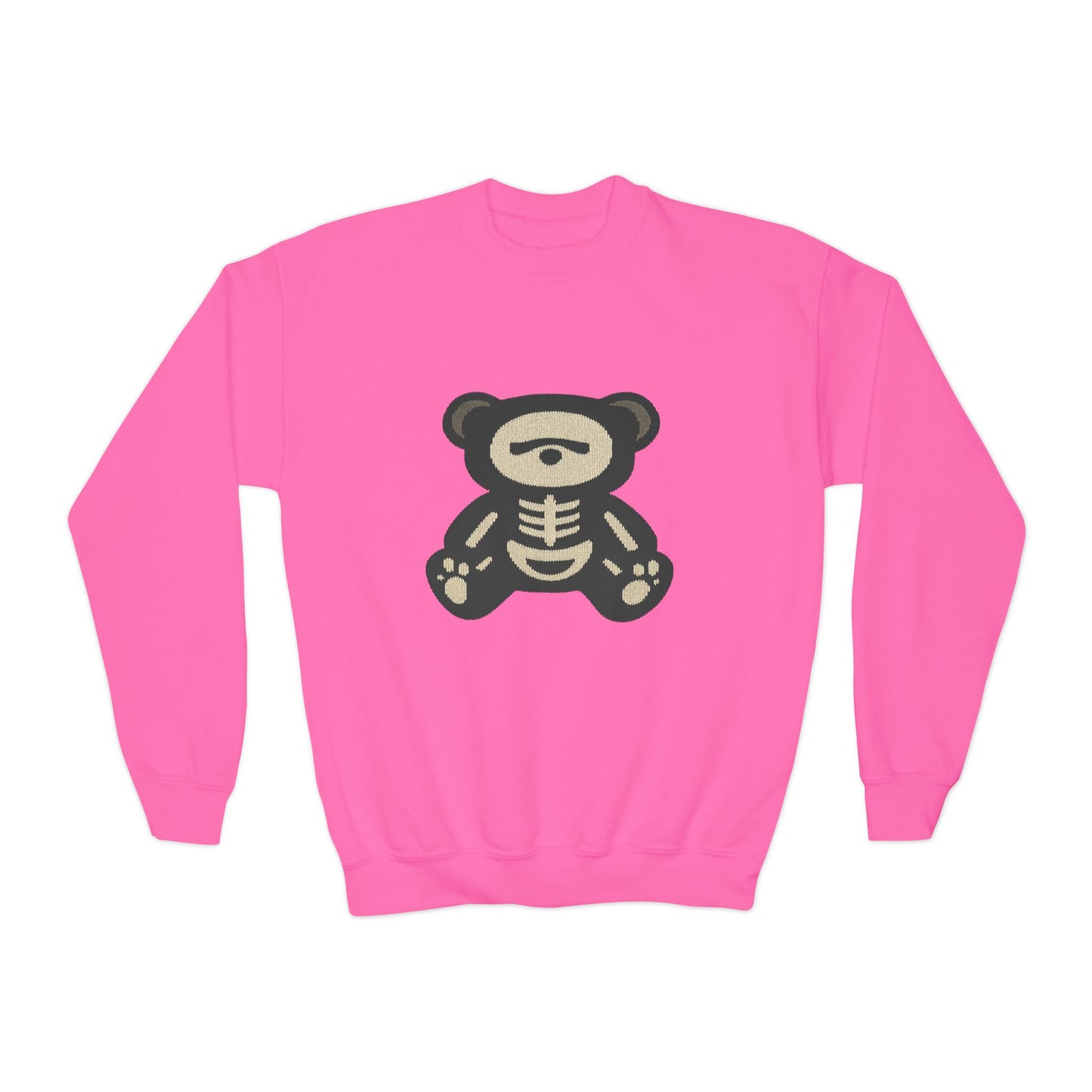 Skeleton Teddy Bear Sweatshirt | Y2K Streetwear Crewneck | Oversized Aesthetic Pullover | Cozy Fall Hoodie | Trending TikTok Outfit 2025