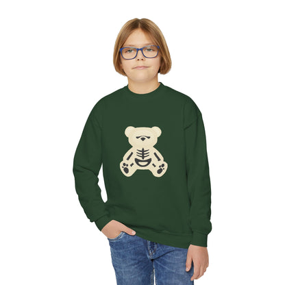Skeleton Teddy Bear Sweatshirt | Y2K Streetwear Crewneck | Oversized Aesthetic Pullover | Cozy Fall Hoodie | Trending TikTok Outfit 2025