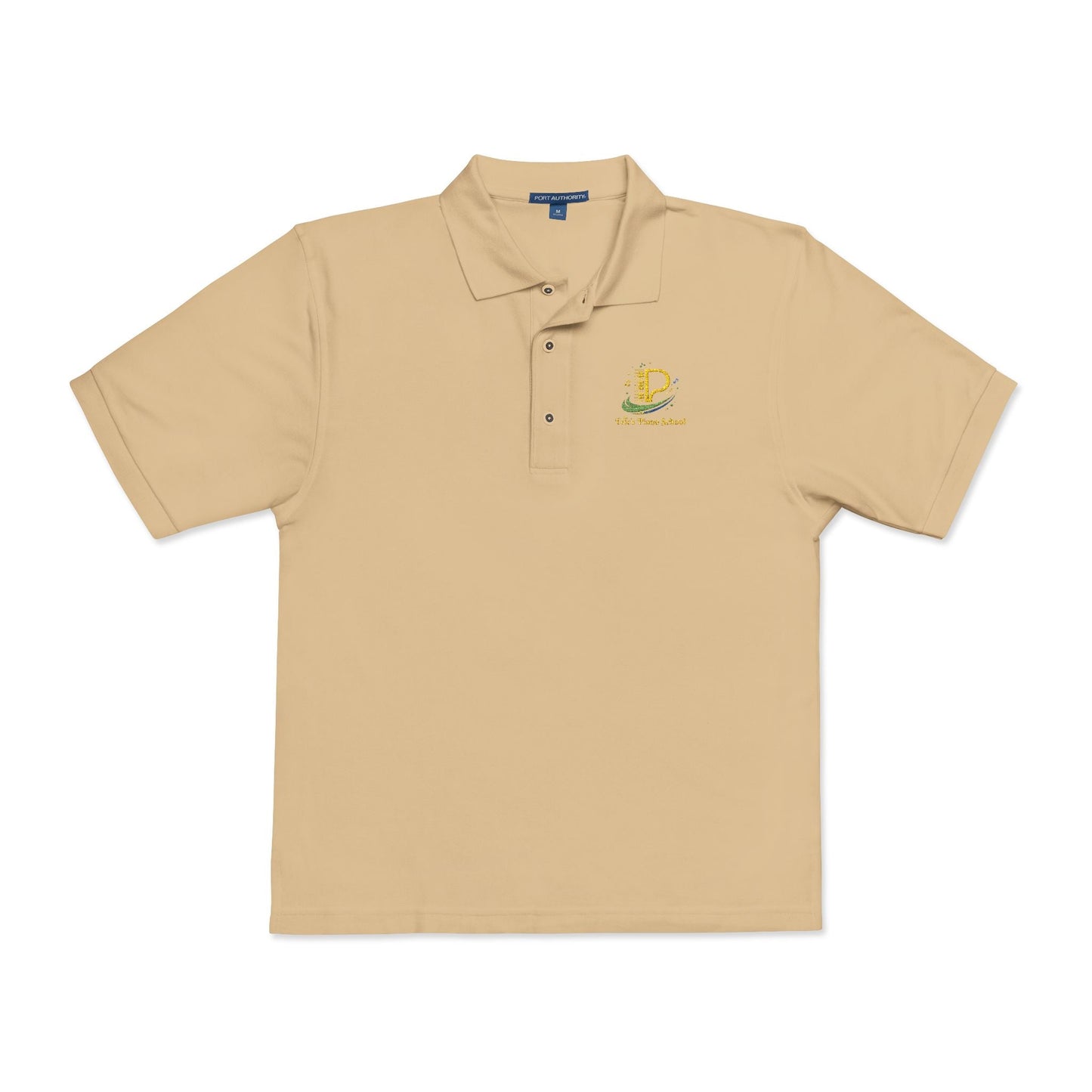 Embroidered crest polo shirt with lightweight pique fabric and subtle chest emblem