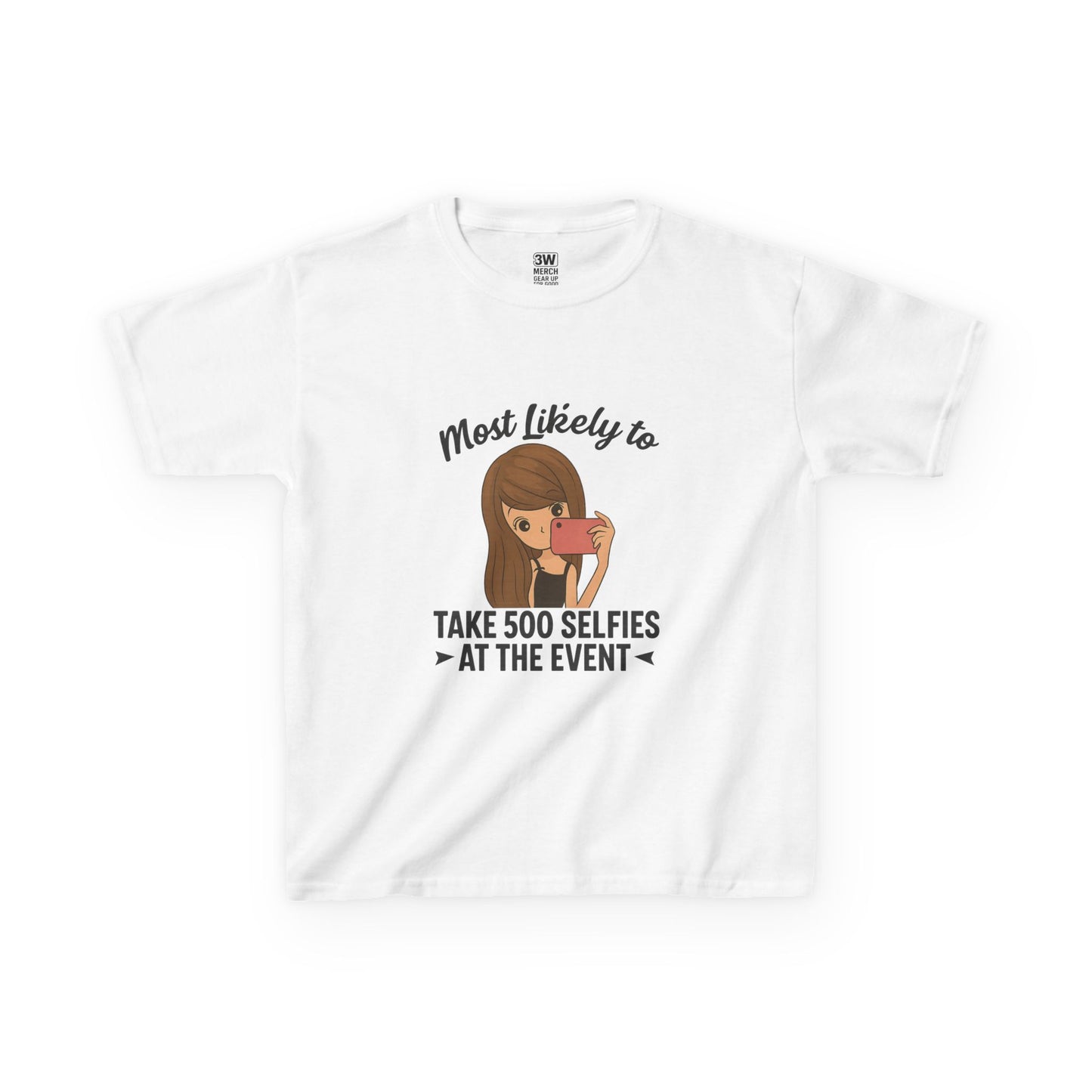 Kids Tee - Selfie Motivational Trendy Fun Design for Kids
