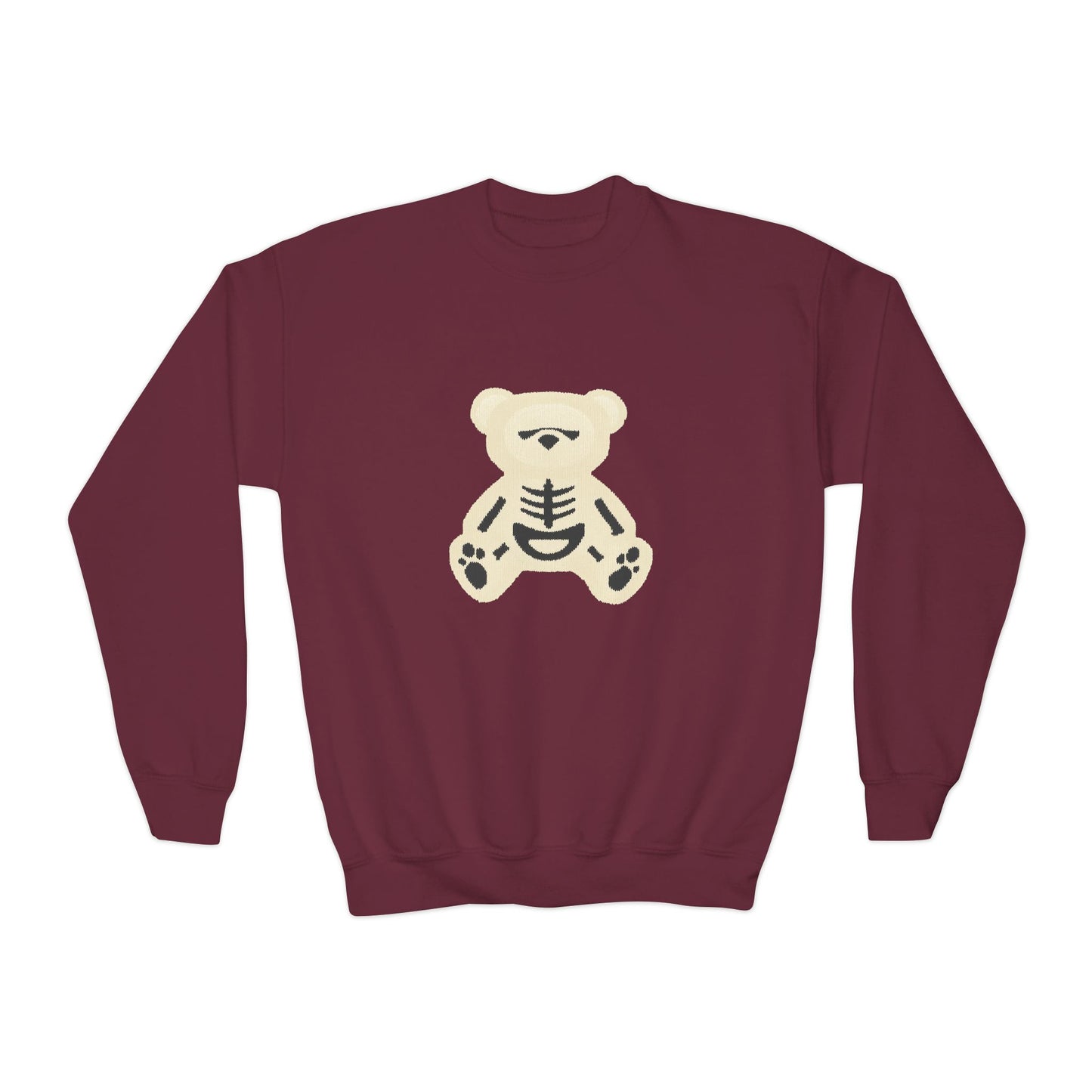 Skeleton Teddy Bear Sweatshirt | Y2K Streetwear Crewneck | Oversized Aesthetic Pullover | Cozy Fall Hoodie | Trending TikTok Outfit 2025