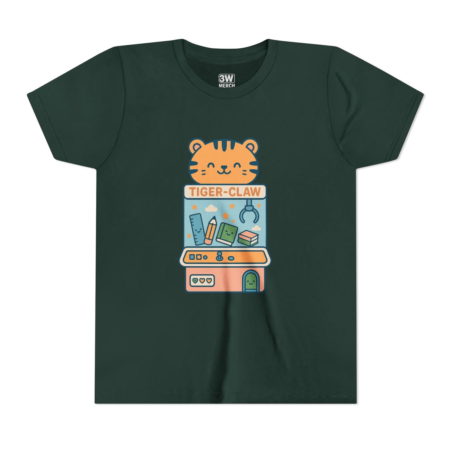 Cute Tiger-Claw Youth Tee - Fun Graphic T-Shirt for Kids, Playful Outfit, Birthday Gift, Animal Lover Shirt, Colorful Kids Apparel
