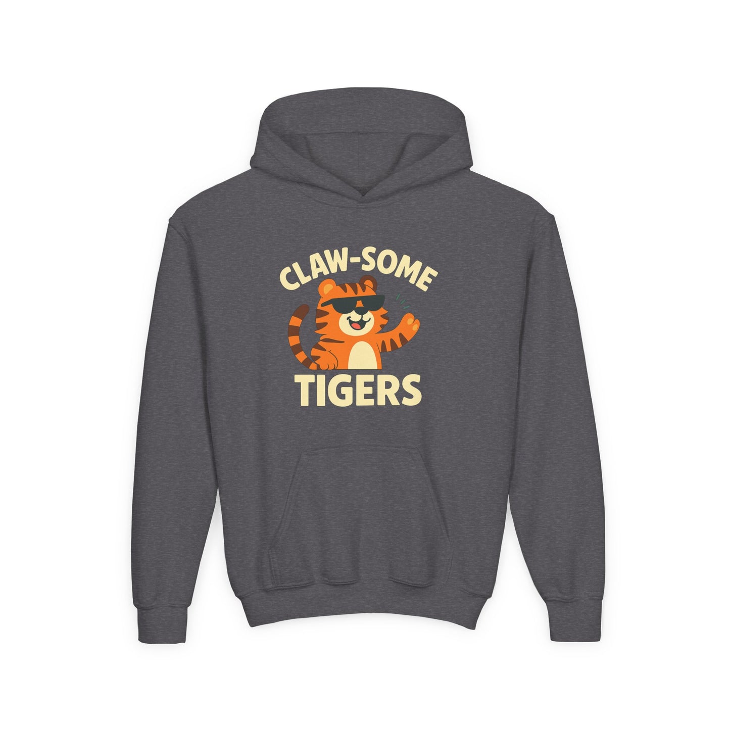 Claw-some Tigers Youth Hoodie, Fun Children's Sweatshirt, Cute Tiger Sweatshirt, Animal Lovers Gift, Perfect for Kids' Parties