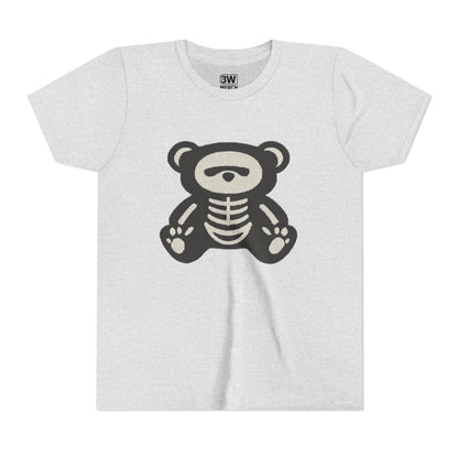 Kids Tee Teddy Bear Skeleton Gothic Halloween Shirt