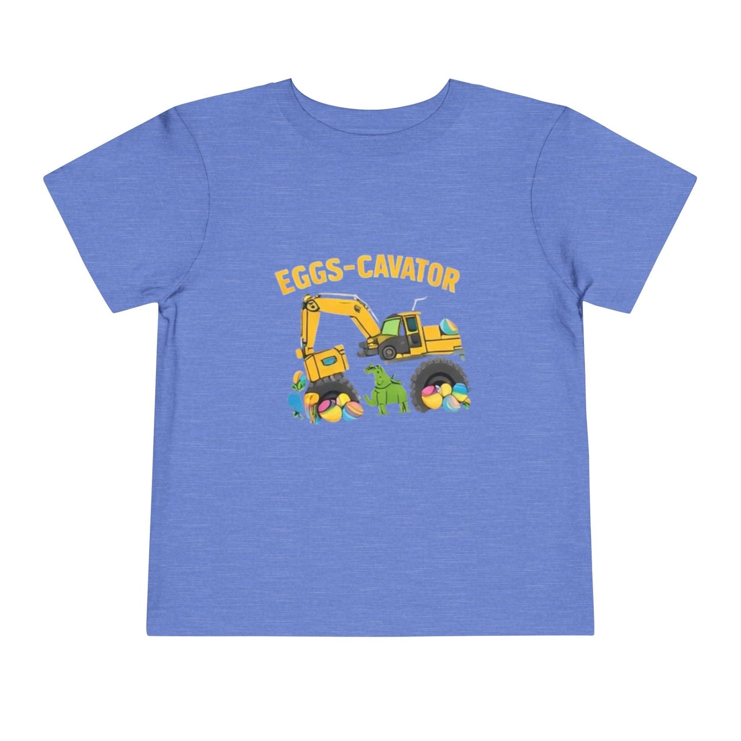 Toddler Easter shirt with cute Eggs-Cavator construction excavator and colorful Easter eggs design