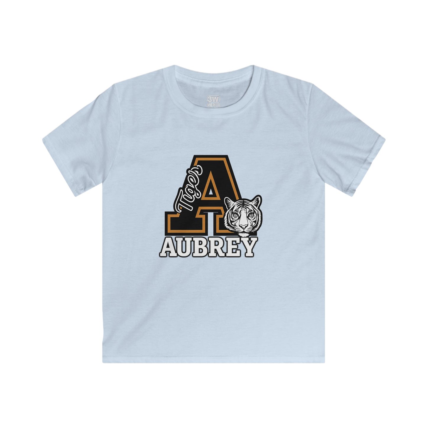Kids Tee - Personalized Custom Tigers School Mascot Spirit Soft Style Tee for Back to School