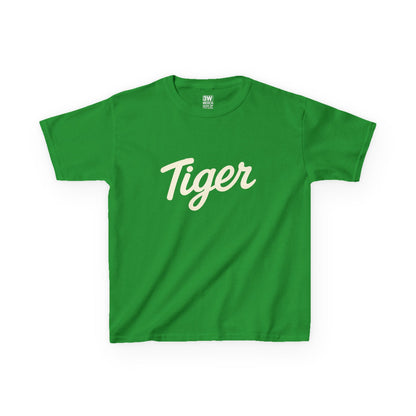 Tiger Kids Heavy Cotton Tee - Fun Kids T-Shirt, Birthday Gift, Animal Lover Apparel, Everyday Wear, Nature Enthusiast Shirt
