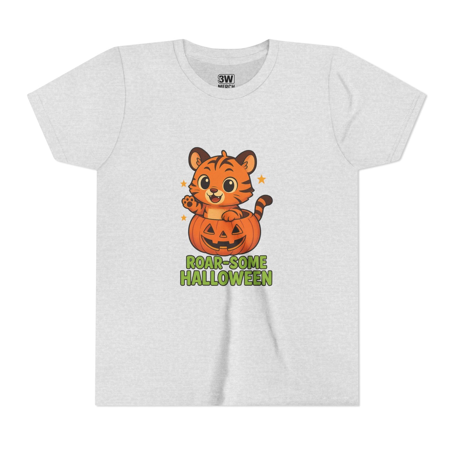 Roar-some Halloween Youth Tee | Fun Kids' Shirt for Halloween Parties, Trick-or-Treating, Costume Events, Autumn Wear, Gift Ideas, Motivation T-shirts