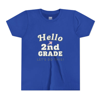Hello 2nd Grade Youth Tee | Back to School Shirt, Kids Learning Gear, Fun Classroom Clothing, Educational Apparel, Teacher Gift