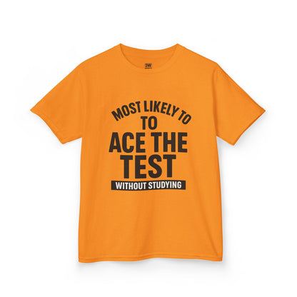 Most Likely to Ace the Test Kids Tee, Motivational Kids Shirt, Back to School Gift, Funny Teacher Gift, Classroom Humor T-Shirt