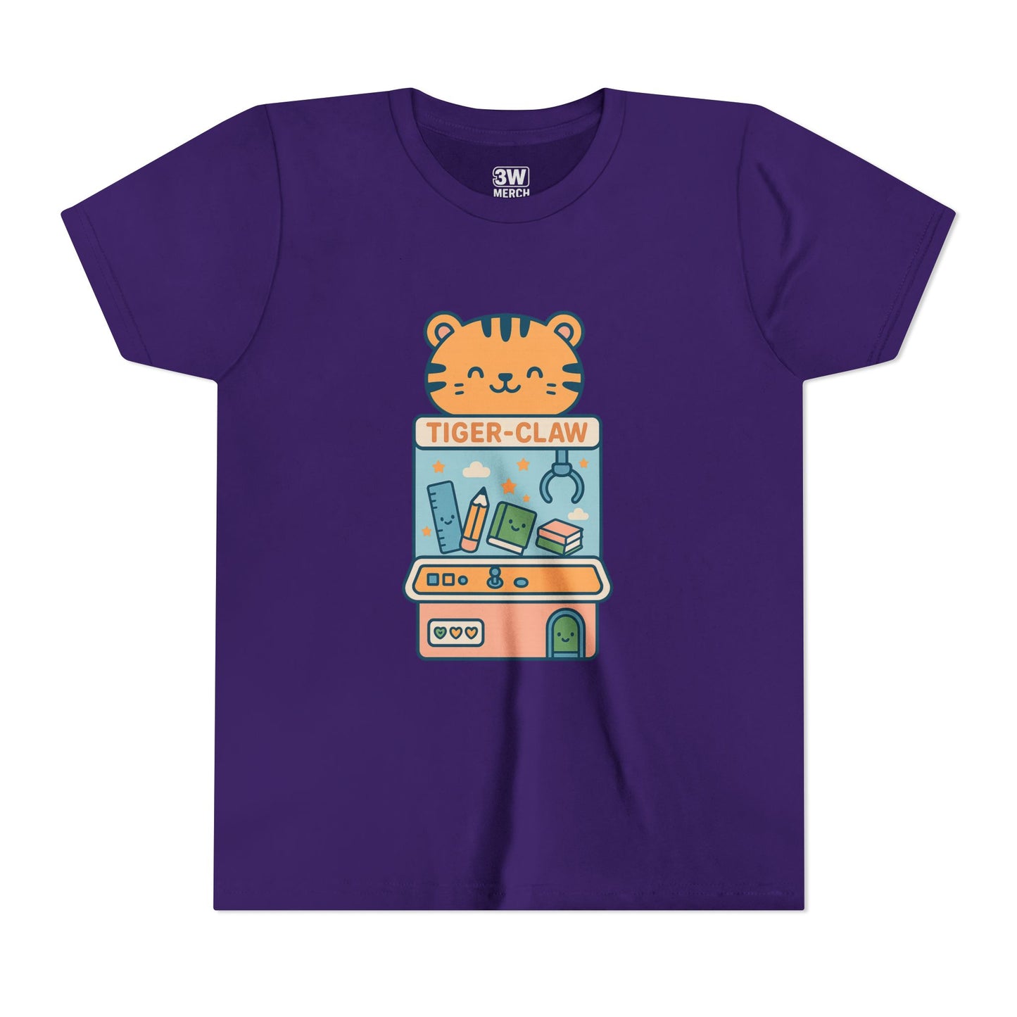 Cute Tiger-Claw Youth Tee - Fun Graphic T-Shirt for Kids, Playful Outfit, Birthday Gift, Animal Lover Shirt, Colorful Kids Apparel