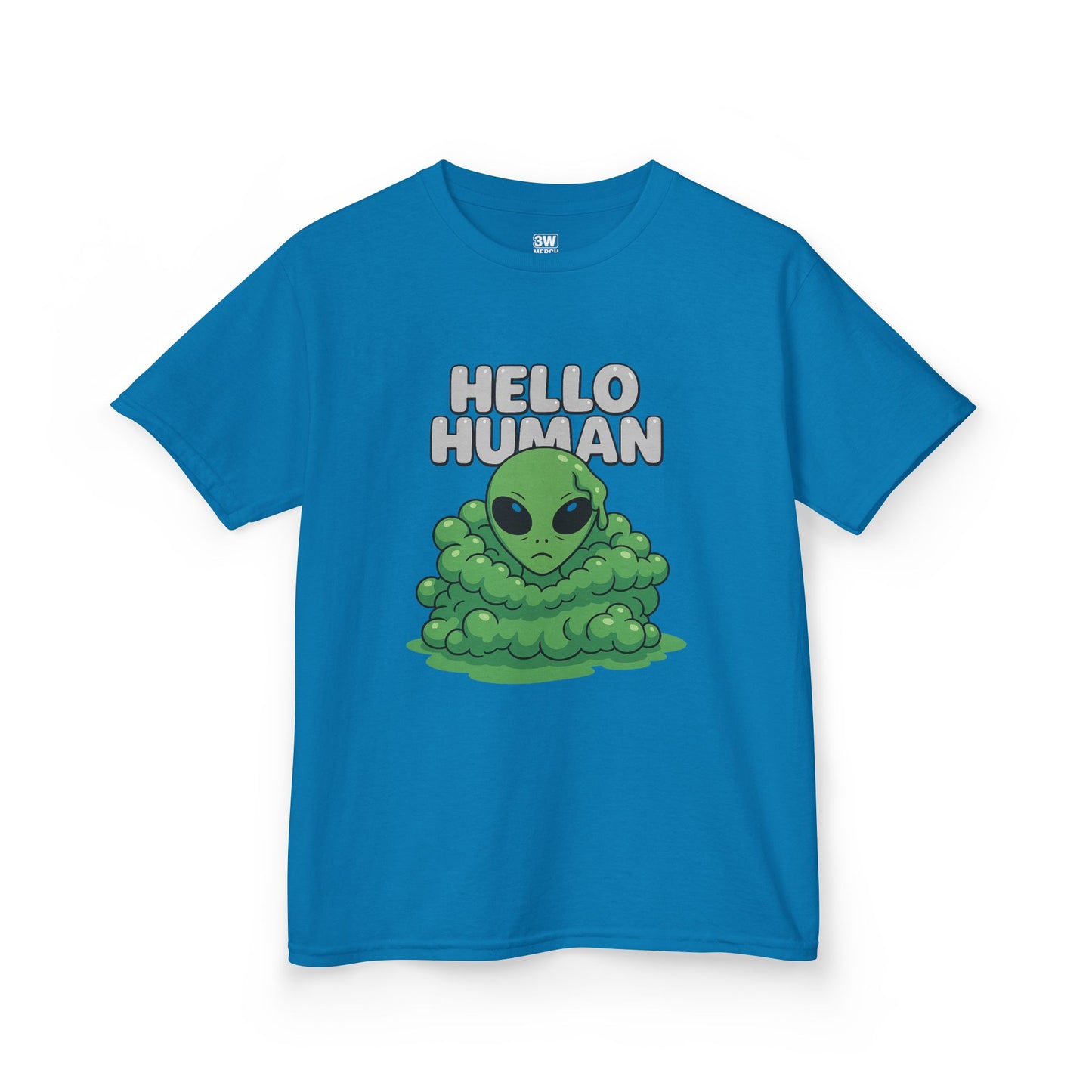 Kids Alien Graphic Tee, Fun Tee for Kids, Cute Monster Shirt, Birthday Gift, Unique Kids Apparel, Hello Human Design