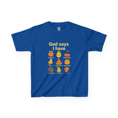 God Says I Have Toddler T-Shirt, Cute Kids Tee, Fun Fruit Design, Christian Apparel, Birthday Gift, Summer Wear