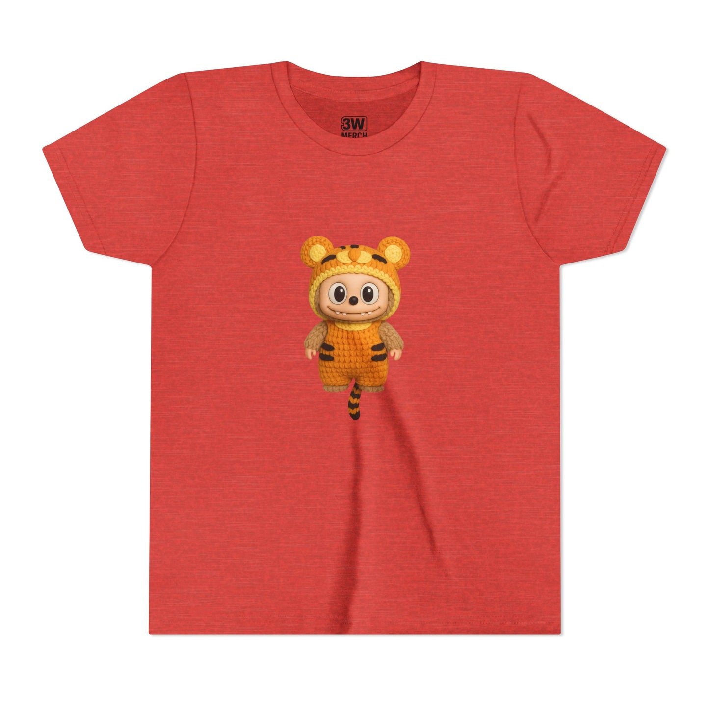 Tiger-Inspired Labooboo Youth Tee, Kids Animal T-Shirt, Fun Playwear, Gift for Birthdays, Woodland Adventure, Back-to-School, Halloween