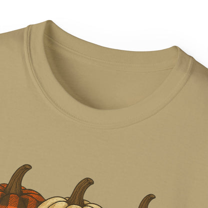 Customizable slogan Pumpkin T-Shirt | Plaid Pumpkin Fall Tee 🍂 | Cute Autumn Outfit | Cozy Fall Shirt | Pumpkin Patch Top | Trending Fall Aesthetic 2025