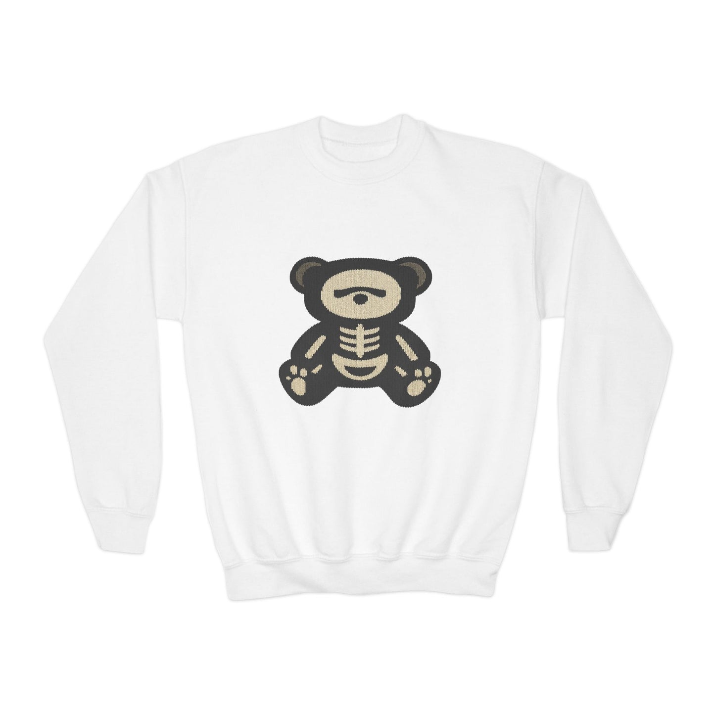 Skeleton Teddy Bear Sweatshirt | Y2K Streetwear Crewneck | Oversized Aesthetic Pullover | Cozy Fall Hoodie | Trending TikTok Outfit 2025