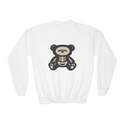 Skeleton Teddy Bear Sweatshirt | Y2K Streetwear Crewneck | Oversized Aesthetic Pullover | Cozy Fall Hoodie | Trending TikTok Outfit 2025