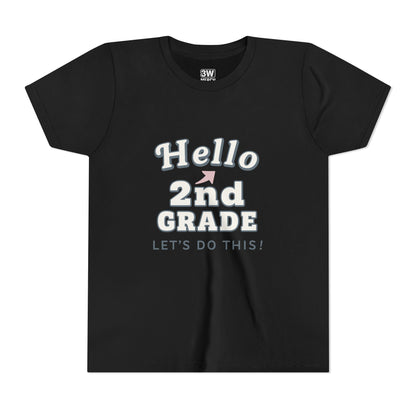 Hello 2nd Grade Youth Tee | Back to School Shirt, Kids Learning Gear, Fun Classroom Clothing, Educational Apparel, Teacher Gift