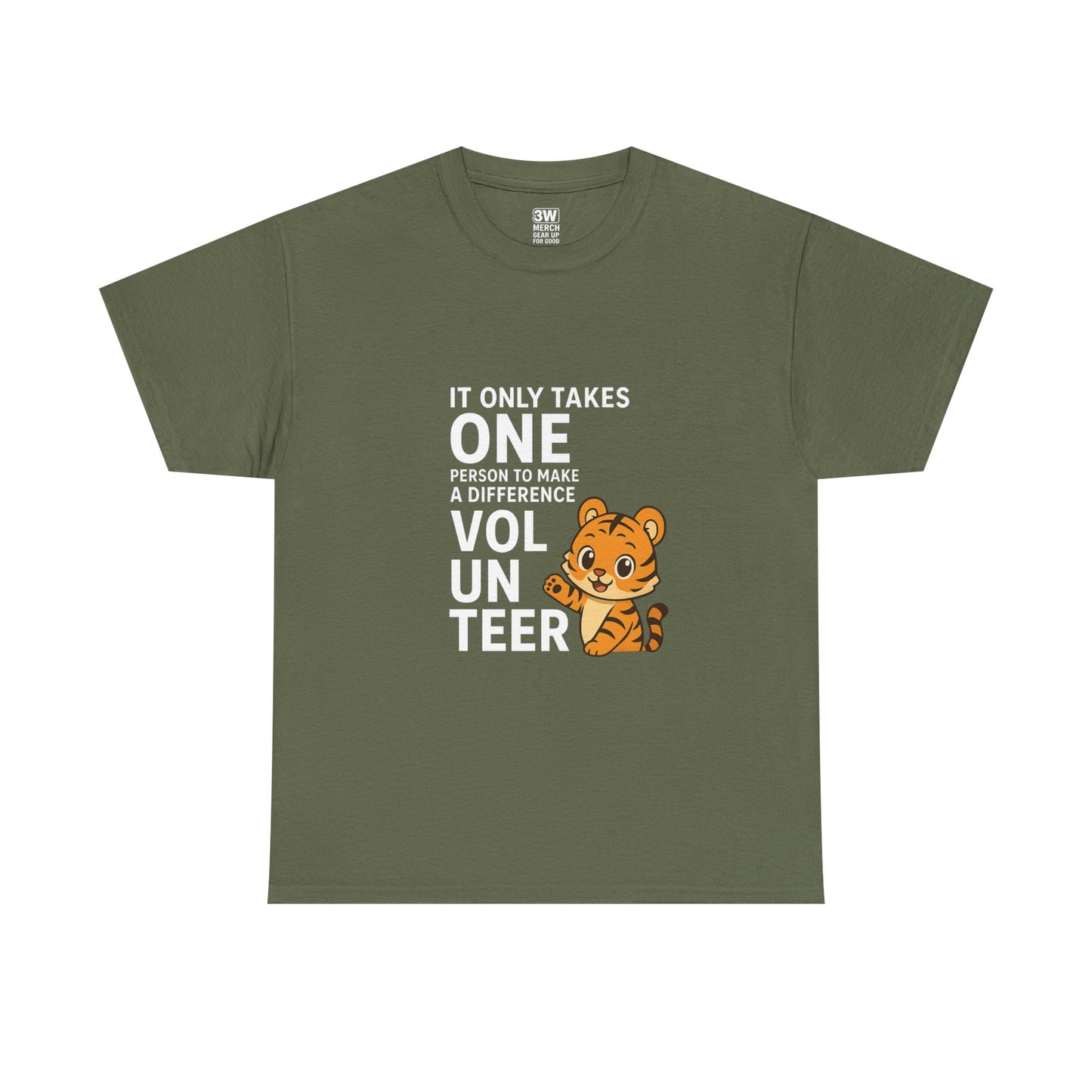 Volunteer Tiger T-Shirt, Super Soft, Customizable, garment-dyed
