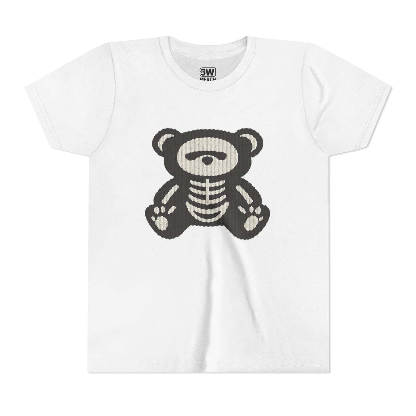 Kids Tee Teddy Bear Skeleton Gothic Halloween Shirt