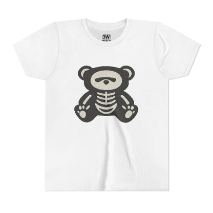 Kids Tee Teddy Bear Skeleton Gothic Halloween Shirt