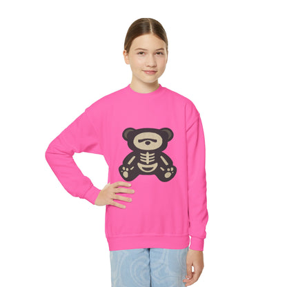 Skeleton Teddy Bear Sweatshirt | Y2K Streetwear Crewneck | Oversized Aesthetic Pullover | Cozy Fall Hoodie | Trending TikTok Outfit 2025