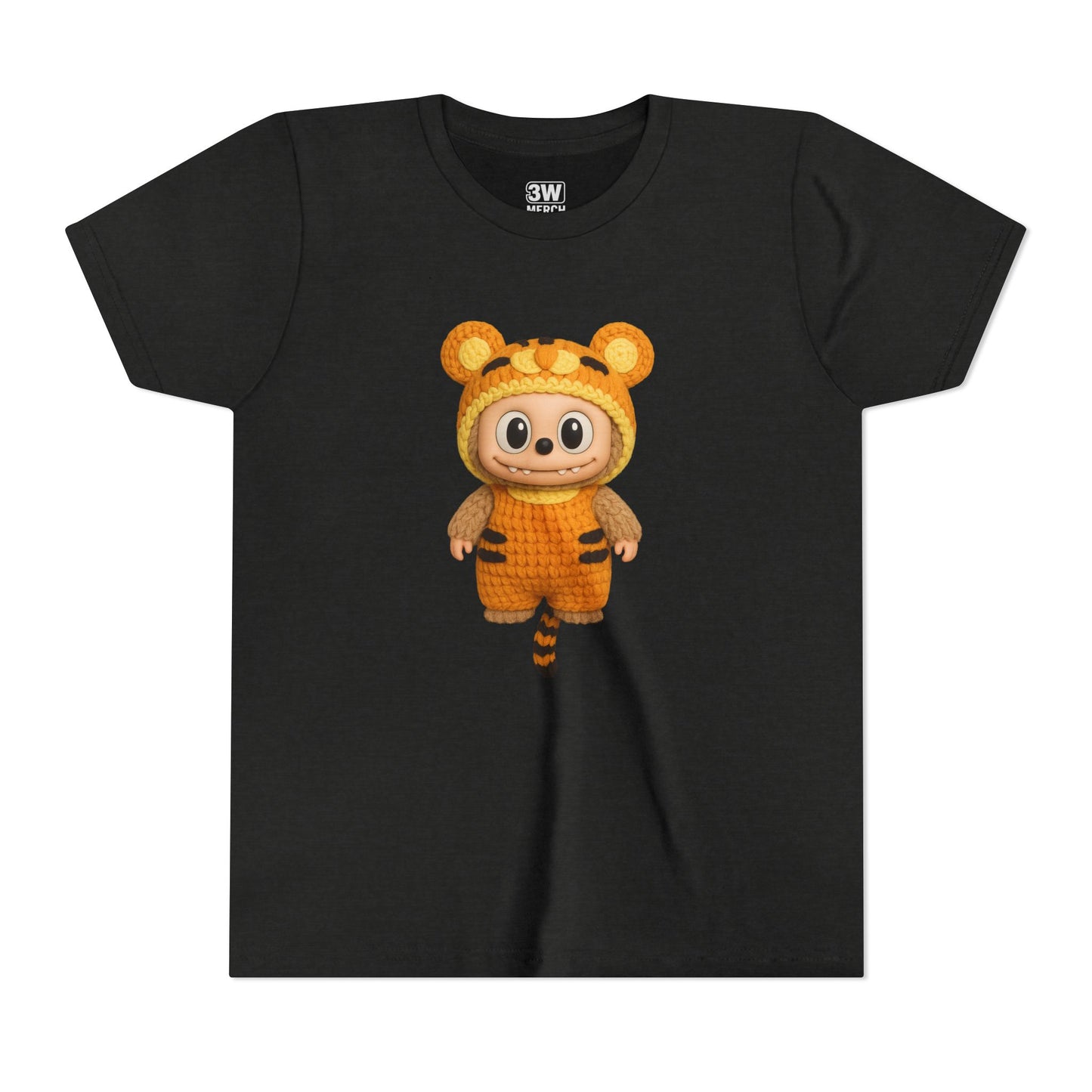 Tiger-Inspired Labooboo Youth Tee, Kids Animal T-Shirt, Fun Playwear, Gift for Birthdays, Woodland Adventure, Back-to-School, Halloween