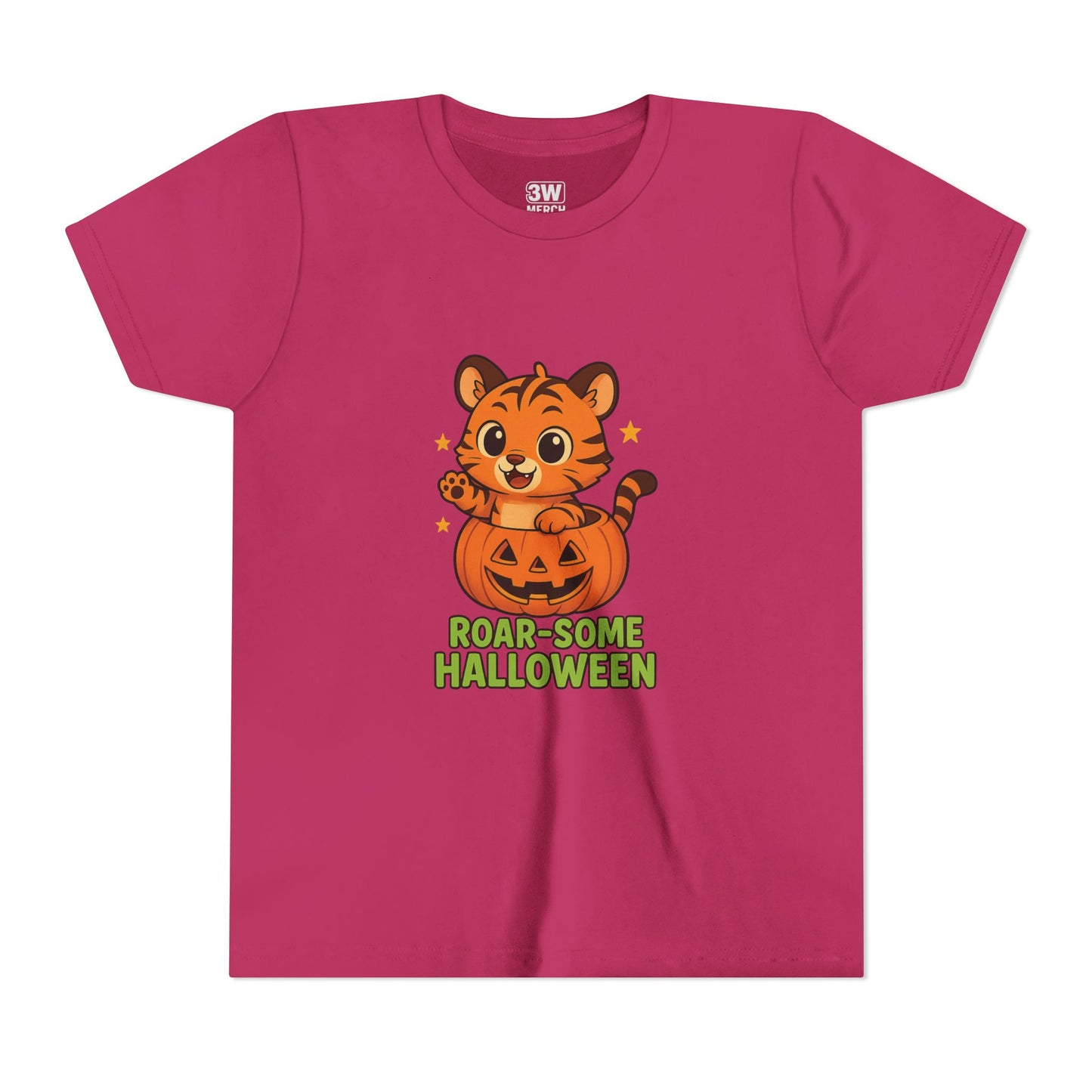 Roar-some Halloween Youth Tee | Fun Kids' Shirt for Halloween Parties, Trick-or-Treating, Costume Events, Autumn Wear, Gift Ideas, Motivation T-shirts