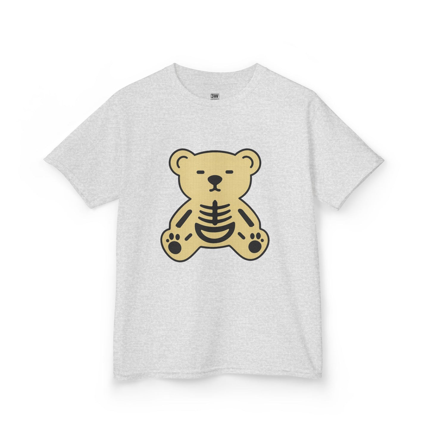 Halloween Skeleton Bear Kids Tee, Cute Graphic Tee, Halloween Costume Shirt, Birthday Gift for Kids, Fun Toddler Apparel