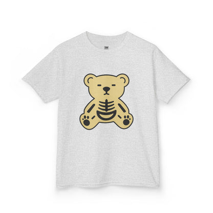 Halloween Skeleton Bear Kids Tee, Cute Graphic Tee, Halloween Costume Shirt, Birthday Gift for Kids, Fun Toddler Apparel