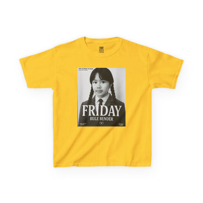Custom “Friday Rule Bender” T-Shirt — Personalized Face Tee | Dark Academia Kawaii | Aesthetic Y2K Outfit | Halloween Cute Creepy Vibes | Custom Day of the Week Shirt