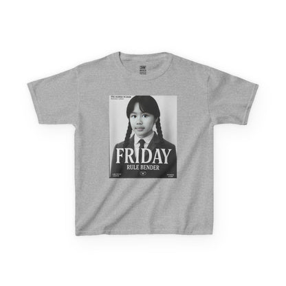Custom “Friday Rule Bender” T-Shirt — Personalized Face Tee | Dark Academia Kawaii | Aesthetic Y2K Outfit | Halloween Cute Creepy Vibes | Custom Day of the Week Shirt