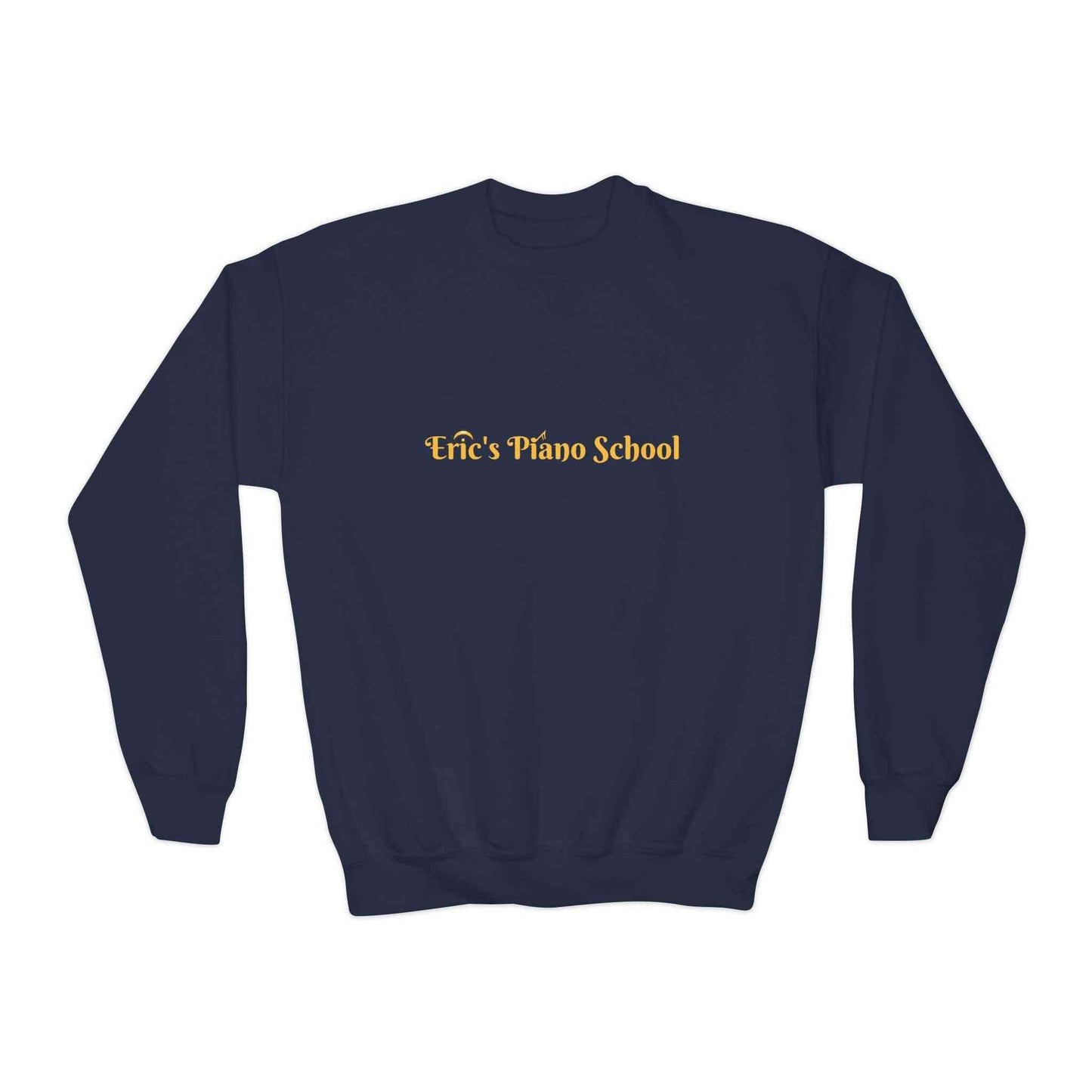 Youth sweatshirt crewneck with piano school emblem for young music learners