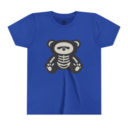 Kids Tee Teddy Bear Skeleton Gothic Halloween Shirt
