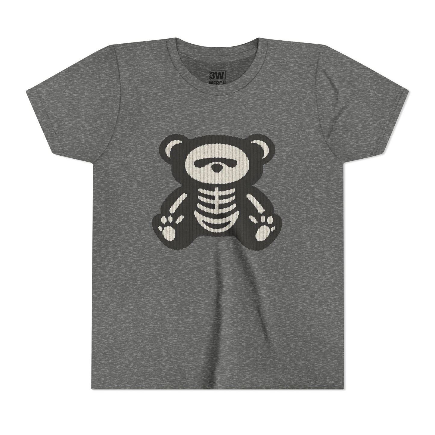 Kids Tee Teddy Bear Skeleton Gothic Halloween Shirt