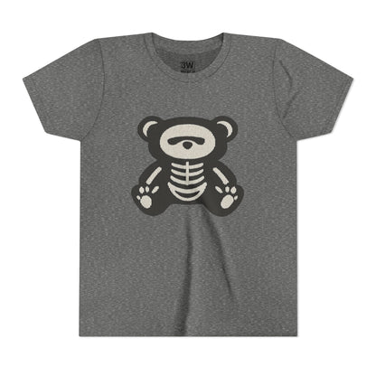 Kids Tee Teddy Bear Skeleton Gothic Halloween Shirt