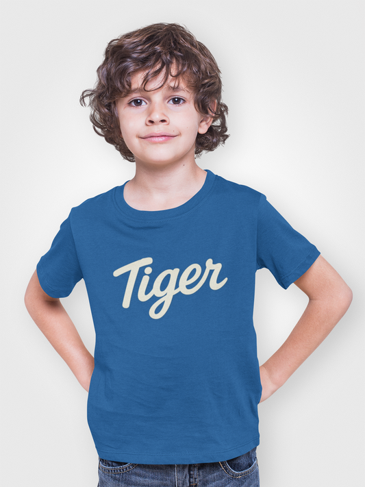 Tiger Kids Heavy Cotton Tee - Fun Kids T-Shirt, Birthday Gift, Animal Lover Apparel, Everyday Wear, Nature Enthusiast Shirt