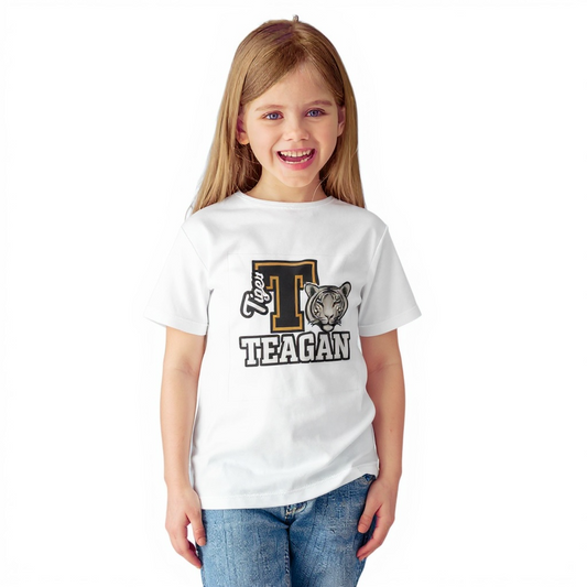 Personalized Kids Tiger Tee | Cool Animal Shirt | Perfect for Gifts, Birthdays, School Events, Weekend Wear
