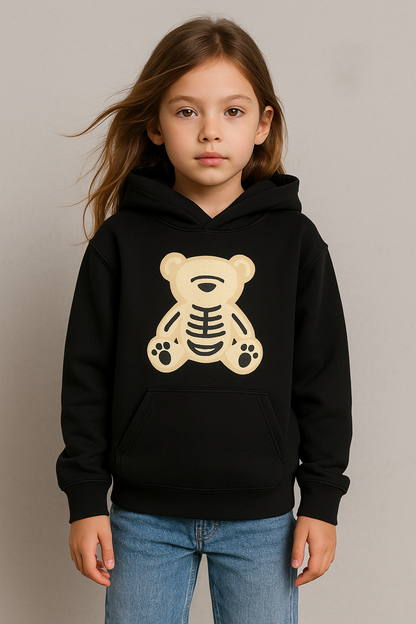 Skeleton Bear Youth Hoodie - Halloween Fun Wear