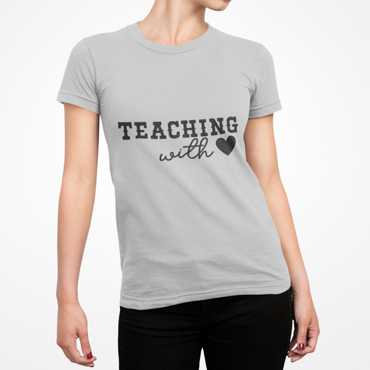 Teaching with Love Unisex Heavy Cotton Tee, Teacher Gift, Back to School Shirt, Educational Apparel, Classroom Outfit