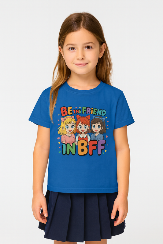 Kids Tee Be the FRIEND in BFF T-shirt, Motivational Wear, Fun Kids Clothing