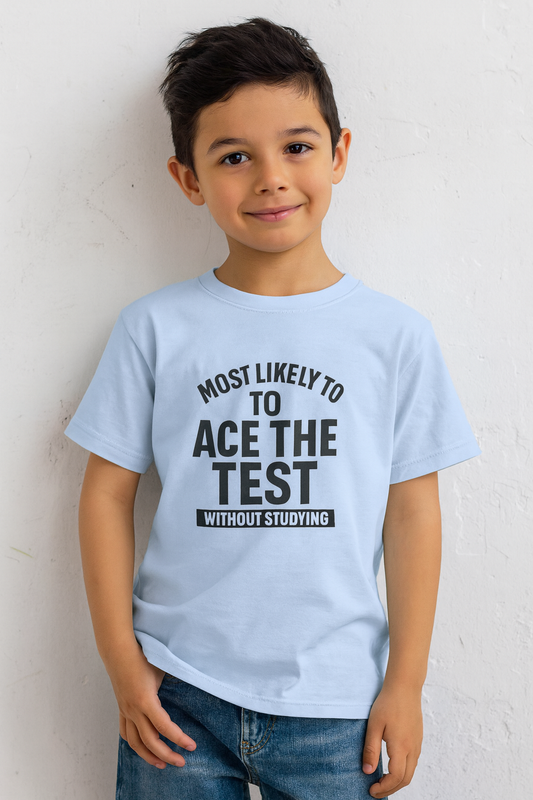 Most Likely to Ace the Test Kids Tee, Motivational Kids Shirt, Back to School Gift, Funny Teacher Gift, Classroom Humor T-Shirt
