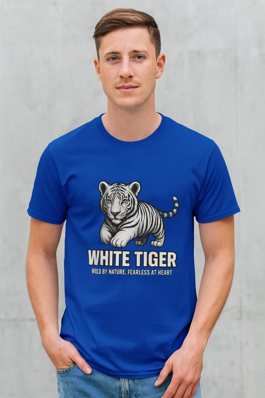 Wild and Fearless White Tiger T-Shirt - Nature Lover Gift