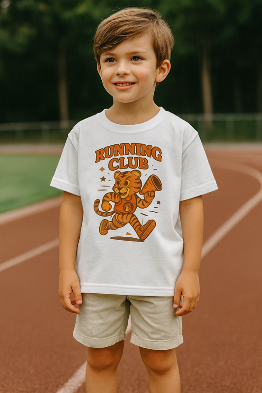 Youth Running Club Tee, Sporty Kids T-Shirt, Activewear for Boys & Girls, Perfect Gift for Young Athletes, Cute Running Shirt