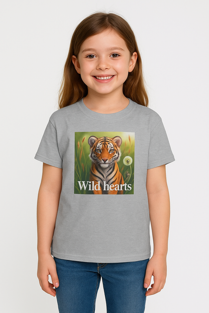 Wild Hearts Kids Tee - Fun Cotton Shirt for Young Adventurers, Birthday Gift, Animal Lover Apparel, Everyday Wear