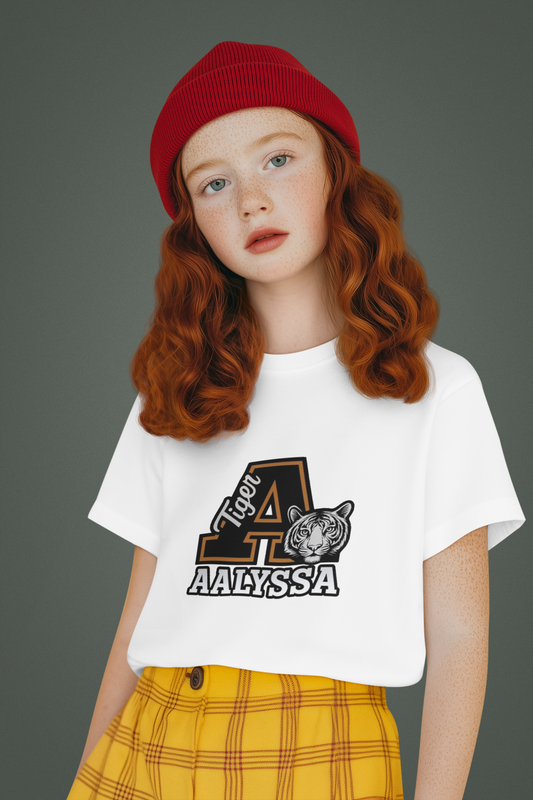 Customizable Kids Tigers School Mascot Spirit Soft style Tee - Perfect for Back to School