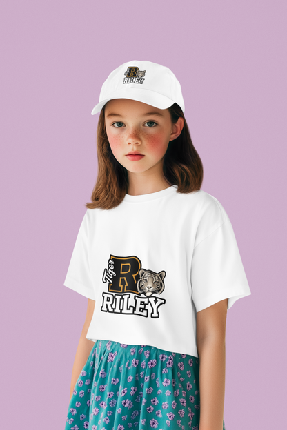 Personalized Tiger Mascot Varsity T-Shirt – Custom School Spirit Tee