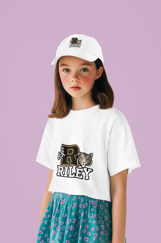 Personalized Tiger Mascot Varsity T-Shirt – Custom School Spirit Tee