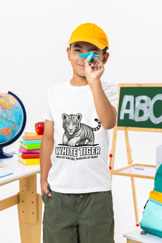 White tiger kids t-shirt